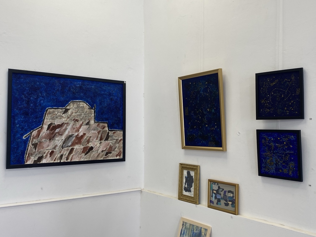 Exhibition view &mdash; cobalt and small works